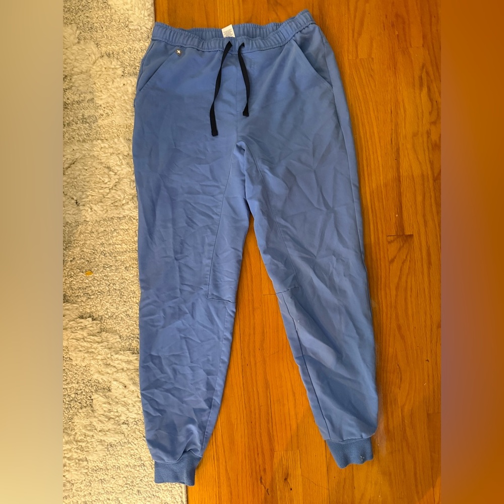 Figs Men's Periwinkle Jogger Sweatpants with Black Drawstring